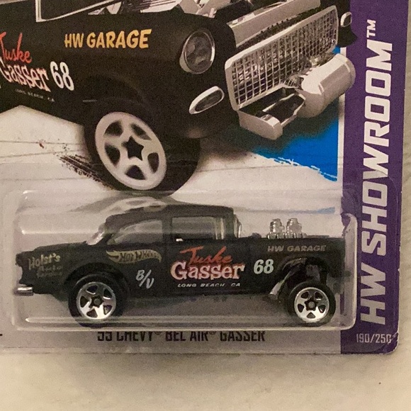 Hot Wheels ~ '55 Chevy Bel Air Gasser ~ HW Showroom ~ Set of 2 Black Gold - Picture 4 of 15